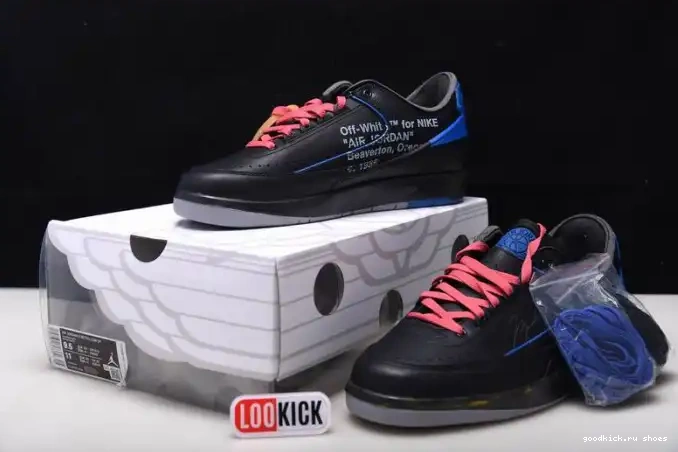 Rep Jordan Black Low Blue 2 Retro Off-White DJ4375-004 SP 0424